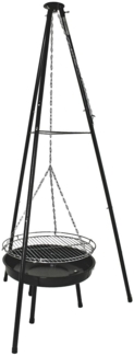 Garden Pleasure Schwenkgrill, mit Feuerschale, Stahl, schwarz, Ø 49 cm