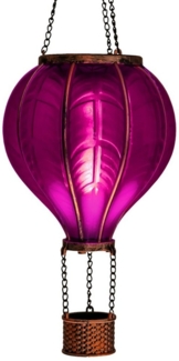 IC Gardenworld LED Solarleuchte LED Solar Heißluftballon mit Flammeneffekt Beleuchtung zum Aufhängen, LED fest integriert, warm-weiß mit Flammeneffekt, 20 warm-weiße Lichter