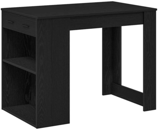 vidaXL Schreibtisch mit Schubladen und Ablage Schwarz Eichen-Optik 858687