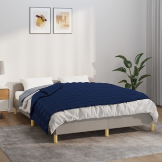 vidaXL Gewichtsdecke Stoff, 1 x Gewichtsdecke, Dunkelblau, 135x200 cm, Baumwolle, 10 kg
