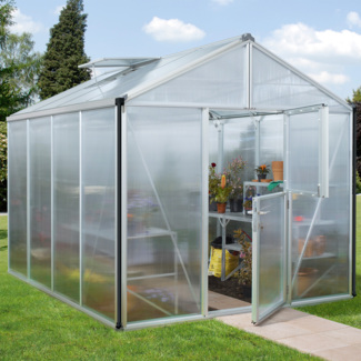 Vitavia Gewächshaus "Zeus 8100", aluminium eloxiert, 8,1 m²,16 mm HKP
