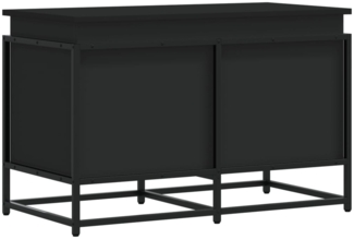vidaXL Aufbewahrungsbox mit Deckel, Holzwerkstoff, Schwarz, 80 x 40 x 51,5 cm, 848799