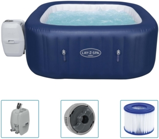 Bestway 'Hawaii AirJet' Lay-Z-Spa Whirlpool , aufblasbar, blau, 180 x 180 x 71 cm, 92133