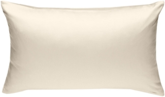 Bettwaesche-mit-Stil Mako-Satin / Baumwollsatin Bettwäsche uni / einfarbig natur Kissenbezug 40x40 cm