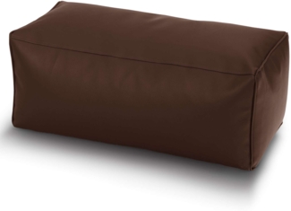 Green Bean® Sitzhocker aus Kunstleder - Pouf mit EPS Perlen Füllung - 70 x 33 x 28cm - perfekte Ergänzung zum Sitzsack - Dunkelbraun
