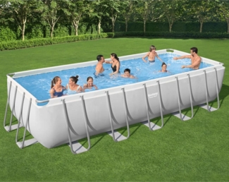 Power Steel™ Frame Pool, Lichtgrau, 640 x 274 x 132 cm
