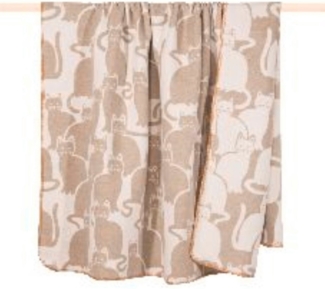 pad Wohndecke, Mischgewebe, 150x200 cm, Cats Katzen Sand
