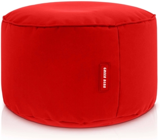 Green Bean® Sitzsack-Hocker 45x25cm mit EPS-Perlen Füllung - Sitz-Pouf für Sitzsäcke - Sitzhocker für Kinder und Erwachsene - Rot