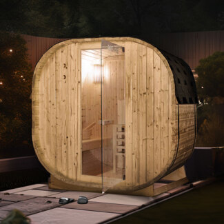 HOME DELUXE Outdoor Sauna CUBE M - 194 x 120 cm für 2 Personen