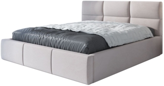 Polsterbett EMILI 120x200 mit Matratze, Bettkasten und Lattenrost. Farbe: Beige 2