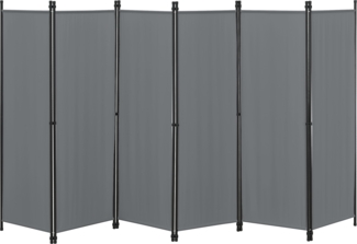 Raumteiler Huesca 6-teilig 300x171 cm Dunkelgrau en. casa