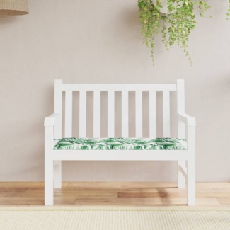 vidaXL Gartenbank-Auflage Blattmuster 120x50x3 cm Oxford-Gewebe 361132