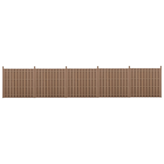 WPC Gartenzaun Langero 185x932 cm Braun neu. holz