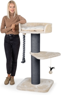 Happypet Kratzbaum FELIX, Katzenbaum 'Felix', Gesamthöhe 120 cm, mit Spielseil und Liegemulde