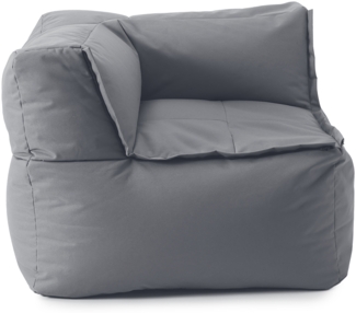 Lumaland Sitzsack-Sofa, Polyester, Eckteil, Grau, 70 x 81 x 81 cm