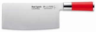 Friedrich Dick 'Red Spirit' Chinesisches Kochmesser, Stahl / Kunststoff rot, 18 cm