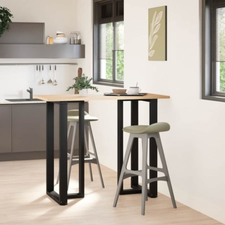 vidaXL Bartischbeine T-Form 2 Stk. Schwarz 60x35x(110-111) cm Stahl 4013104