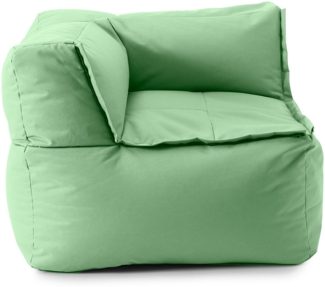 Lumaland Sitzsack-Sofa, Polyester, Eckteil, Pastell Grün, 70 x 81 x 81 cm