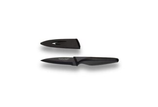 ECHTWERK 'EW-SS-0150' Schälmesser mit Klingenschutz, Edelstahl schwarz, 9 cm