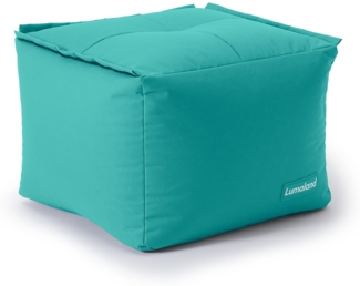 Lumaland Sitzsack-Sofa, Polyester, Pouf, Türkis, 40 x 54 x 54 cm