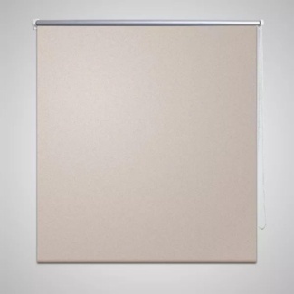 vidaXL Verdunklungsrollo Seitenzug Rollo Klemmrollo Klemmfix Kette, Beige, 80x230 cm