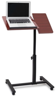 Relaxdays Laptoptisch mit Rollen, höhenverstellbar & drehbar, MDF / Stahl, 95 x 60 x 40,5 cm, Rot