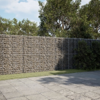 vidaXL Gabione mit Deckel 1150x100x200 cm Verzinktes Eisen 3295246