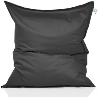 Green Bean® Sitzsack, waschbar, Polyester-PVC-Stoff, Dunkelgrau, 140x180 cm, 380 Liter