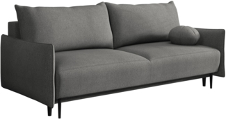 Mirjan24 'Dravolt' 3-Sitzer Schlafsofa mit Schlaffunktion und Bettkasten, Stoff, Grau