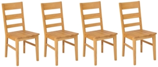 Esszimmerstuhl 4er-Set 'Thomas' Wildeiche massiv