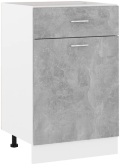 vidaXL Schubunterschrank Lyon Betongrau 50x46x81,5 cm Holzwerkstoff 801224