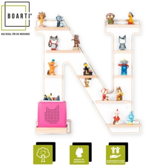 Boarti Tonie Regal Buchstabe „N“, weiß