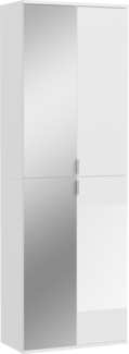 Garderobenschrank Set Projekt X - Weiß / Spiegelglas