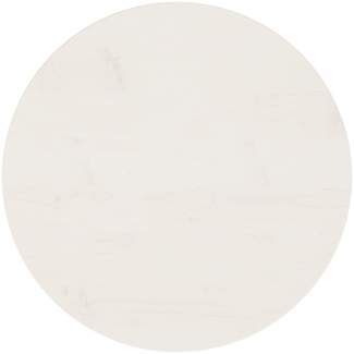 vidaXL Tischplatte Weiß Ø50x2,5 cm Massivholz Kiefer 813653