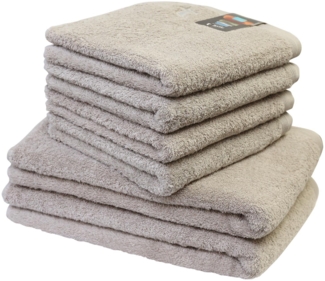 Möve Superwuschel Frottier Set 6-tlg|4x Handtuch 50x100 cm + 2x Duschtuch 80x150 cm| cashmere