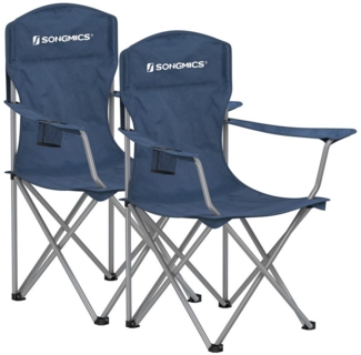 Songmics 2er Set Klappstuhl Campingstuhl Klappstuhl Komfortable Schwerlaststruktur max. Tragkraft 150 kg
