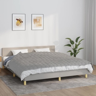 vidaXL Gewichtsdecke Stoff, 1 x Gewichtsdecke, Hellgrau, 155x220 cm, Baumwolle, 7 kg
