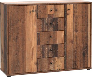 Forte 'Tempra' Kommode, mit Stauraum, Old wood, 109 x 85 x 35 cm