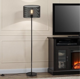 Lux.pro 'Arenburg' Stehleuchte, Metall schwarz, Höhe: 153 cm