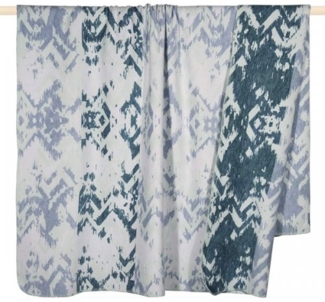 pad Wohndecke, Mischgewebe, 150x200 cm, Ikat Mint Grün