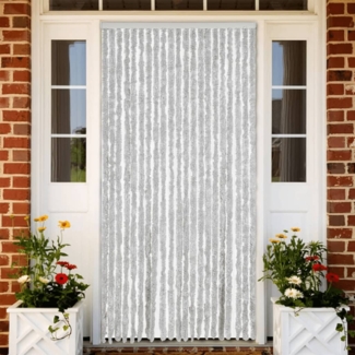 vidaXL Fliegenvorhang Grau 90x200 cm Chenille 377348