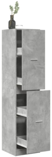 vidaXL Apothekerschrank Betongrau 40x41x174,5 cm Holzwerkstoff 3309648