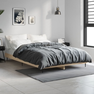 vidaXL Bettgestell ohne Matratze Sonoma-Eiche 120x190 cm Holzwerkstoff 832296