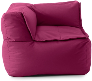 Lumaland Sitzsack-Sofa, Polyester, Eckteil, Rotwein, 70 x 81 x 81 cm