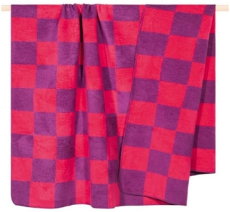 pad Wohndecke, Mischgewebe, 200x150 cm, Chess Karomuster Pink Violet