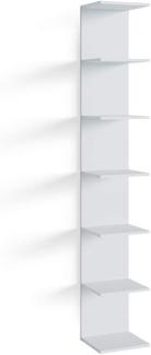 Vicco Wandregal mit 7 Ebenen, Spannplatte weiß matt, 30 x 190 x 28 cm