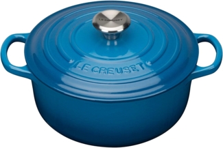 Le Creuset Signature Gusseisen-Bräter mit Deckel, Für alle Herdarten und Induktion geeignet, Rund, Marseille, 20,0 cm, 2.4