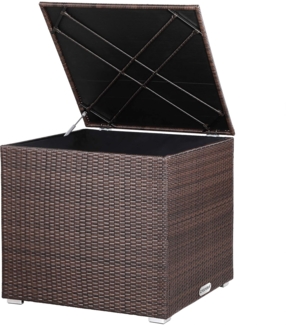 Casaria Auflagenbox, 318 L mit Deckel 75x75x70cm Wasserdicht Gasdruckfeder Garten