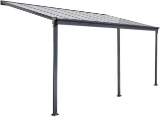 HOME DELUXE 'SOLIS' Terrassenüberdachung, 557 x 303 x 226/278cm, grau