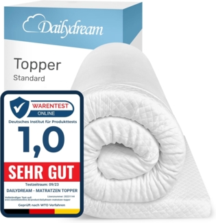 Dailydream viscoelastischer Matratzentopper Model XL mit Memory Foam Effekt, 140x200x9cm, Edition "Standard"